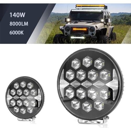 LED Work Light 140W 8000LM Led Bar Waterproof Position light Offroad 6000K Super Bright LED Driving light for Truck Car SUV