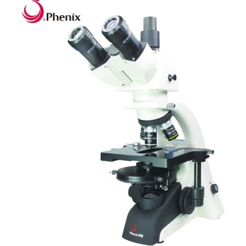 Phenix 100X-1000X Infinity Phase Contrast Microscope Trinocular Head LED Light with Light and Dark field condenser