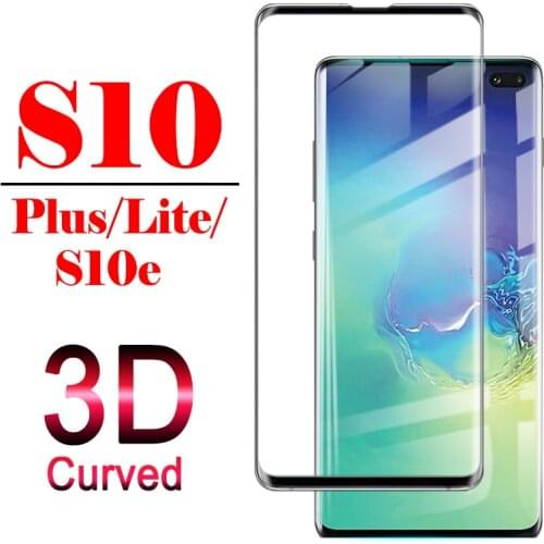 3D Curved Edge Tempered Glass For Samsung Galaxy S10 S9 Plus Screen Protector For Samsung s10plus Full Cover 9H Protective Film