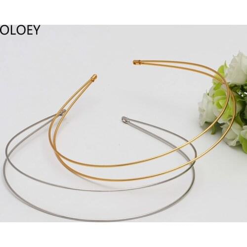 1pcs Gold Metal Minimalist New Handmade Diy Double-Layer Hair HoopHair Clips Hairpins Barrette Hairgrip Hair Styling Accessories
