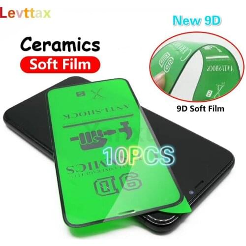 10Pcs For iPhone 12pro max 11 Full Cover Soft Ceramic Film For iphone XR XS Max X 8 7 6SPlus 9D Explosion Proof Screen Protector