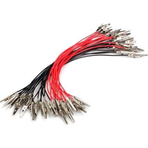 2Pcs Test Wire Interesting Widely Used Copper Bothway Alligators Clip Conductor Physics Experiment Toy Educate Aid for Student