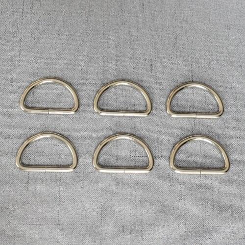 20 Pcs/Lot 32mm Silver Metal Hand Bag Purse Strap Belt Dog Collar Chain D Ring Buckle Clasp DIY Heavy Duty Strong Thickness