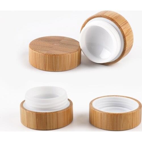 5g 10g High Qualtiy Bamboo Bottle Cream Jar Nail Art Mask Cream Refillable Empty Cosmetic Makeup Container Bottle