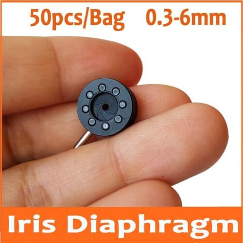 50pcs 0.3-6MM Adjustable Light Regulator Industrial Digital Camera Microscope Adapter Iris Diaphragm Aperture Condenser 8 Leaves