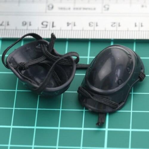 1:6 Scale Soldier accessory 1/6 Scale Model black Black highlight Kneepad one pair Fit 12" Action figure Male Body Accessories