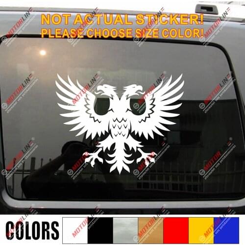 Albania Double headed Eagle Decal Sticker Albanian Car Vinyl die cut no bkgrd