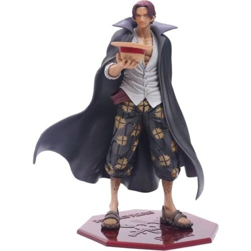 Anime One Piece P.O.PDX Red Haired Pirates Shanks POP PVC 25CM Action Figure Collectible Toy Model Figurine Children Gift Doll