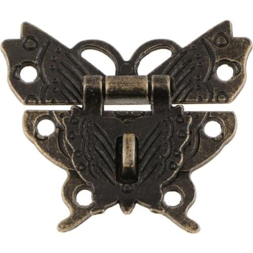 Antique Bronze Decorative Butterfly Clasp Hasp Latches For Crafting Wooden Case Toolbox
