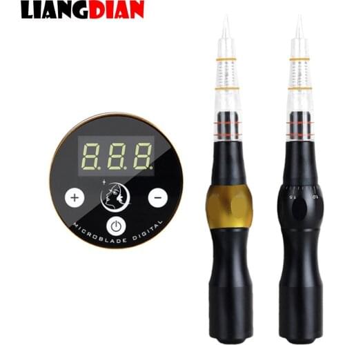 1 Set Wireless Auto Rotary MTS Derma Therapy Makeup Tattoo Pen Machine Digital Controller For Eyebrow Lip Line Permanent Makeup