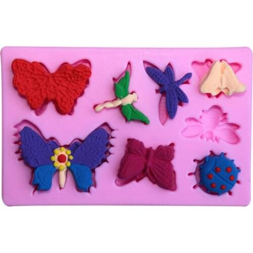 Butterfly Dragonfly Animal Shape Silicone Cake Mold ,Bakeware Mould For Chocolate Cookie Clay Fondant Cake Decorating Tools E997