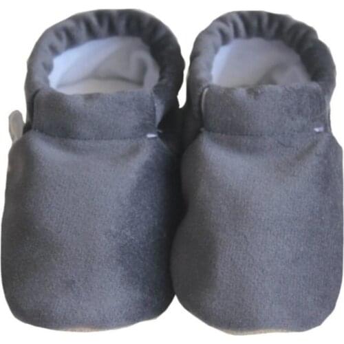 Velvet Dark Gray Nonskid Baby The intra-footpad