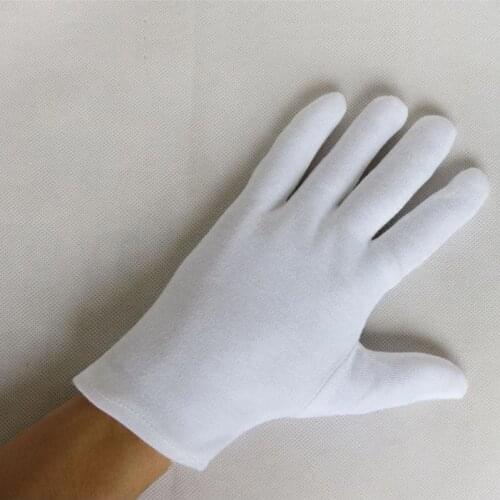 White 100% Cotton Gloves Serving / Waiters Gloves Concierge Butler Snooker Equestrian Gloves