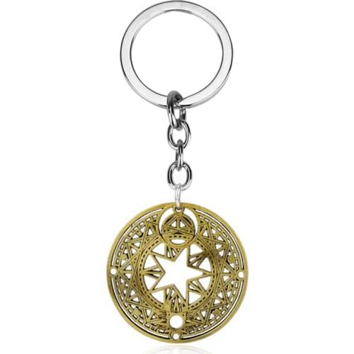 MQCHUN 3 Colors Anime Cardcaptor Sakura Keychain Key Chain Magic Circle Fashion Gift Key Ring Key Holder Chaveiro Jewelry-50