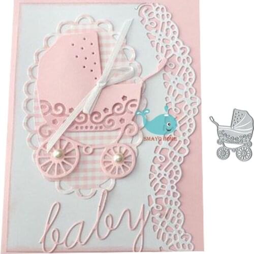 Baby trolley metal Cutting Dies Scrapbooking Stencil for Album Paper DIY Gift Cards Decoration Embossing Dies New 2019