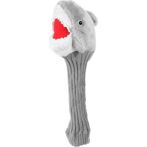 Golf Club Headcover Shark Style Fleece Golf Club Head Cover Protector Headcovers for No.3 No.5 Fairway Wood Golf Accessories