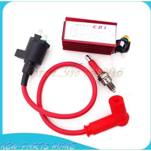 Racing Ignition Coil & 5 pin AC CDI & A7TC Spark Plug For 50 70 90cc 110cc 125cc 140cc 150cc 160cc Engine Pit Dirt Bike ATV Quad