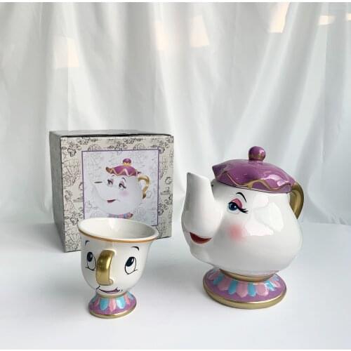 Beauty and the Beast Mrs. Teapot Teapot Archie Cup Ceramic Water Cup Coffee Cup Set
