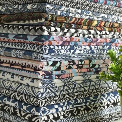 100X150CM Cotton Jacquard Boho Style Fabric For Sewing Sofa Cover Pillow Case Bags DIY Clothes Accessories Costura Tissus