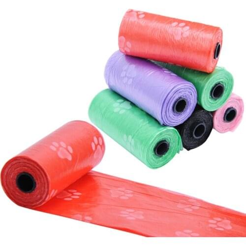 Pet waste bag 15 pcs/roll Disposable Dog Poop Bag Dog Waste Bag Clean Refill Garbage Bag For Pet Outdoor Waste Poop Pick Up Bags