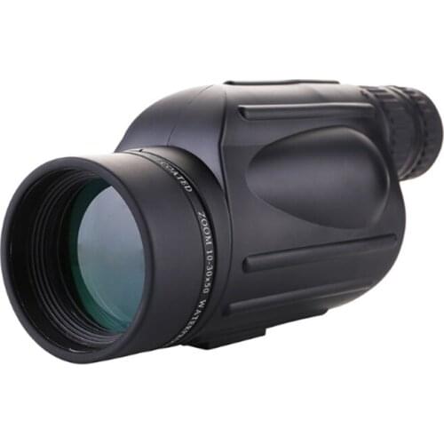 HD 10-30X50 zoom monoculars waterproof Porro prism multilayer coated optical lens, used for hunting, hiking, camping trip