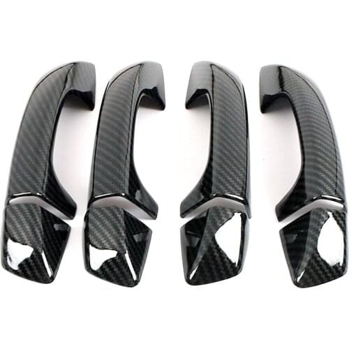 For Volkswagen VW Saharan MK2 7N 2010-2019 Carbon Fiber Printed Exterior Side Door Handle Cover Trim Bezel For Seat Alhambra