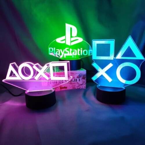 Gaming Room Desk Setup Lighting Decor LED Night Lamp on the table Game Console Icon Logo Sensor Light Gift for Kids Bedside