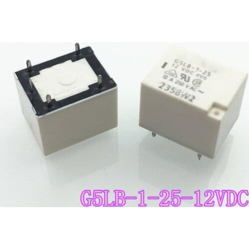 New 5pcs/lot relay G5LB-1-25-12VDC G5LB-1-25-DC12V G5LB-1-25-12V G5LB-1-25 12VDC 10A 5PIN