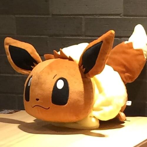 Pokemon new 48cm Eevee Plush Toy Anime Brinquedos Eevee Cute Stuffed Doll for Children Soft pillow Plush pillow