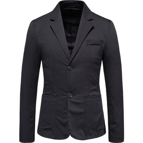 New Autumn Plus-size Suit Jacket Two Button Single Breasted Mens Blazer Jacket