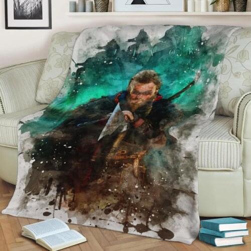 Assassins Creed Valhalla 3D Print Plush Blanket Throw On Sofa Home Decor Soft Warmth Washable Nap Blanket Dropshipping
