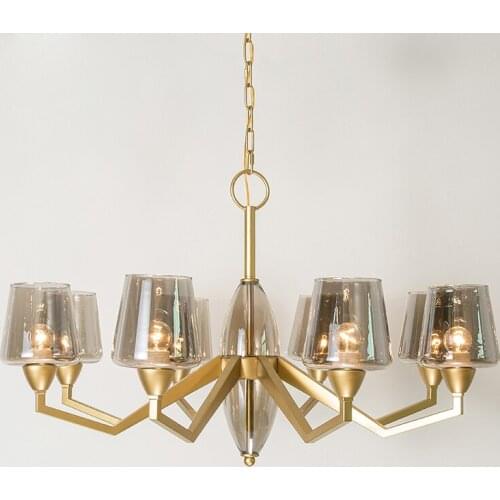 Post-modern minimalist living room chandelier creative household dining room lamps light luxury glass light in the bedroom