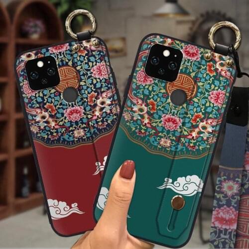 Anti-knock Lanyard Phone Case For Google Pixel 5A Chinese Style Soft New For Girls Waterproof
