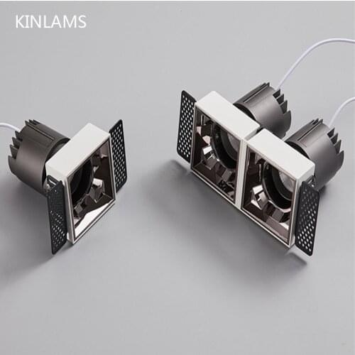Downlight Ceiling Spots Lamp Track Light Lighting LED Fixture Surface Mounted Spotlight Living Room Household Square COB Box