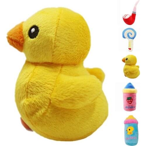 Creative Cat Toy Mini Cartoon Plush Pet Toys Bite Resistant Funny Cartoon Dog Squeaky Toy Plush Toy Cat Dog Supplies