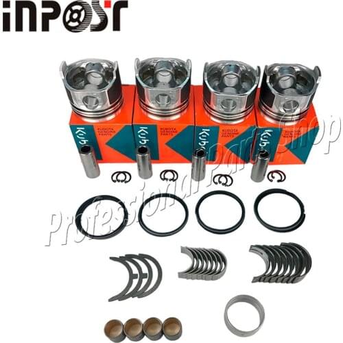V1505 V1505D V1505T Overhaul Rebuild Kit Full Gasket Piston for Kubota Engine