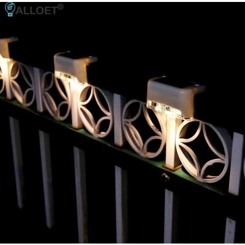 4pcs IP65 Waterproof Solar Deck Step Wall Lights Outdoor Pathway Patio Stairs Yard Fence Garden Decoration Lamps
