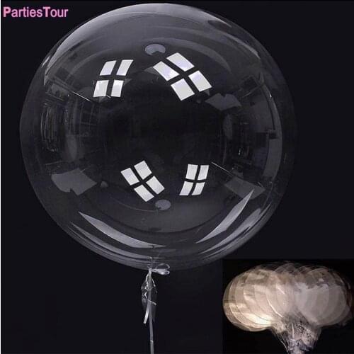 20X 8/10/18/20/24/36inch Transparent Globes Clear Balloon Helium Inflatable Bobo Balloon Wedding Birthday Baby Shower Decor ball