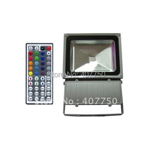High quality 44key or 24key IR remote rgb led flood light 120W CE&RoHS AC85/265V used for outdoor landscape lighting