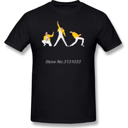 Freddie Mercury T-Shirt Freddie x 3 Print Casual T Shirt Men Oversized Music Tee Shirt Short Sleeve Funny Cotton T Shirts