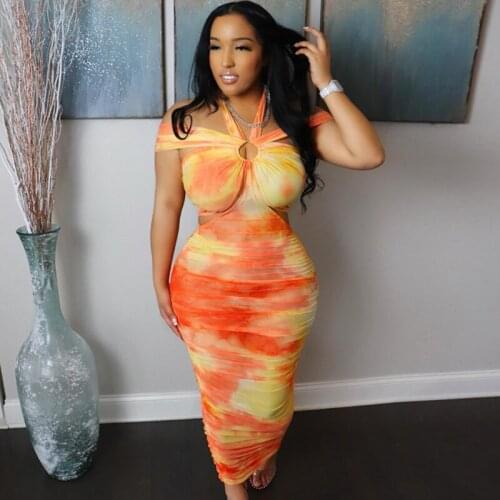 Dress Women Summer Europe United States 2021 new fashion printing back wholesale Dresses Casual Vestidos BLG165443