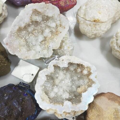 30pcs agate mushrrom with hole