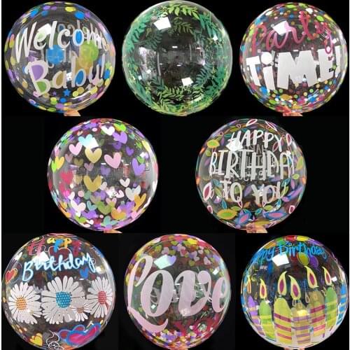 10/50pcs 20inch Transparent Bobo Ballons Foil Helium Bubble Balloon Wedding Marriage Birthday Party Decoration Air Globos Toys