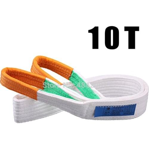 10Tx8m Flat sling with double buckle ring industrial sling crane crane lifting Thick industrial special sling