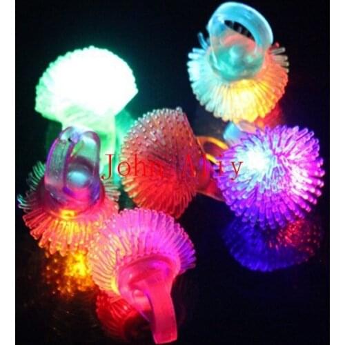 2000pcs/lot Free Shipping Soft Flicker Ring Fashion Silicone Led Finger Ring For Wedding Party Kis and Adult Luminous Toys