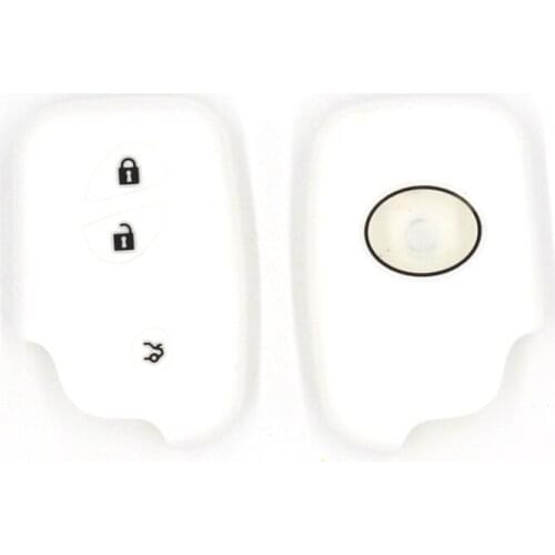 3PC Rubber Car Key Case For Lexus IS GS RX ES NX LS RC LX 3/4 Buttons Smart Remote Control Silicone Cover Bag