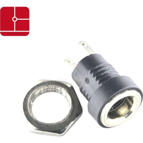 30PCS DC power outlet All copper DC-022B 5.5x2.1mm 5.5 X 2.5 mm DC socket Plug Adapter 2 Pins