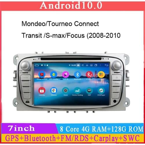 In dash android 10 for ford Mondeo Tourneo Connect (2010) Transit Connect S-max car radio gps octa core 4g ram 64g rom wifi USB