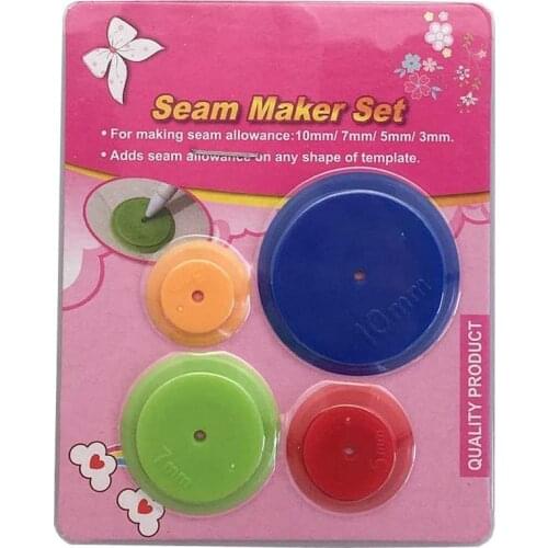 4PCS/set DIY Patchwork Scan Wheel Tailor Sewing Tool Parts Scanning Line Ring Round Seam Parts Tailor Sewing Scribing Tool