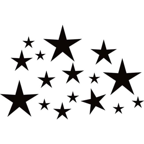 40721# Die-Cut Vinyl Decal STARS Car Sticker Waterproof Auto Decors on Car Body Bumper Rear Window